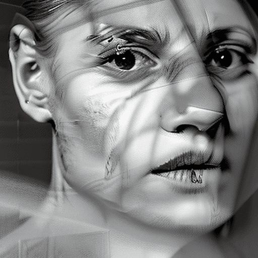 AI generated: XRAY style image of the model , colorful , macro photography, yigal ozeri, monochromatic serenity, 3...