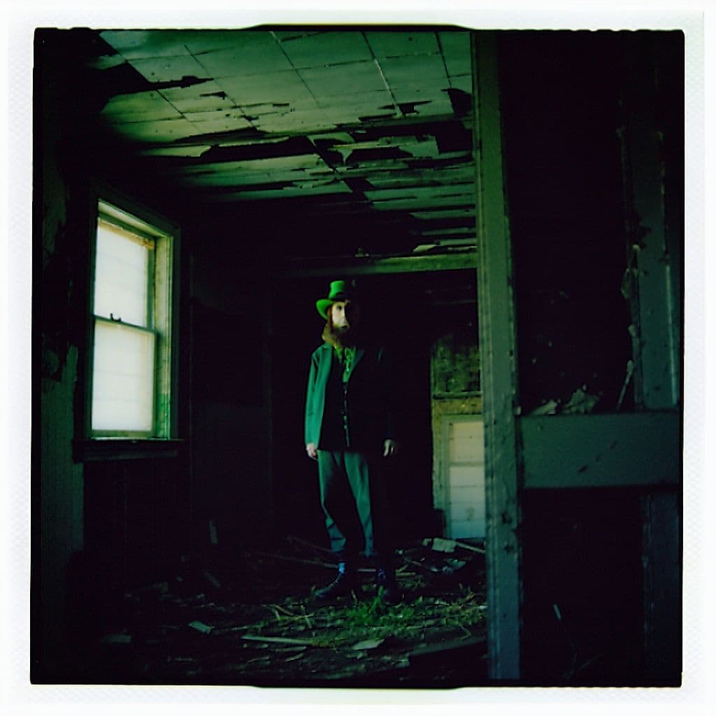 AI generated: grainy 80's photograph quality polaroid of a leprechaun caught in an abandoned house, dark, uncanny,...