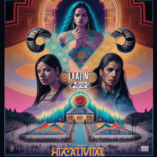 AI generated: Festival Latino, 2023, Hightstown, NJ, Rams, corporate, banner, (best quality, masterpiece, ultra-de...