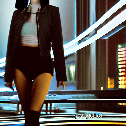 AI generated: Female, Cyberpunk Night City, black hole, singularity, apocalypse, nihilism, Cthuru, grand worldview...