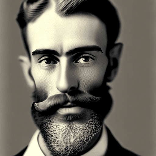 AI generated: high-resolution closeup photo of a man's entire jawline and [[two-pointed beard]], french fork style...