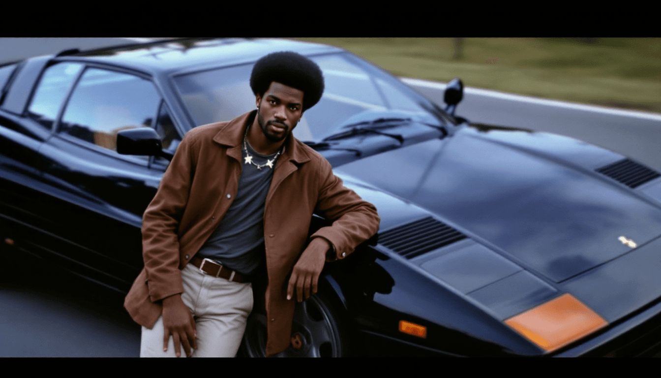 AI generated: @jeandson A screenshot from a 1970s television commercial shows a black man with a short afro hairst...