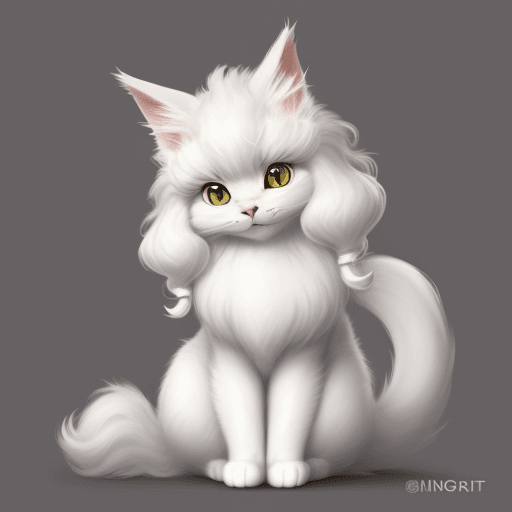 AI generated: un gato angora

