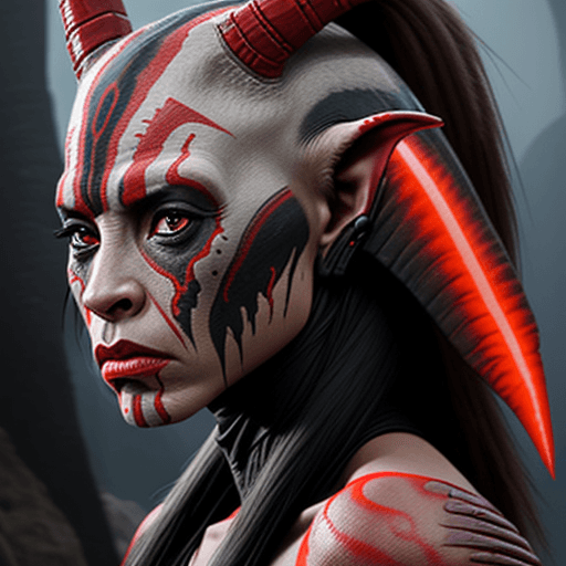 AI generated: Female yautja,