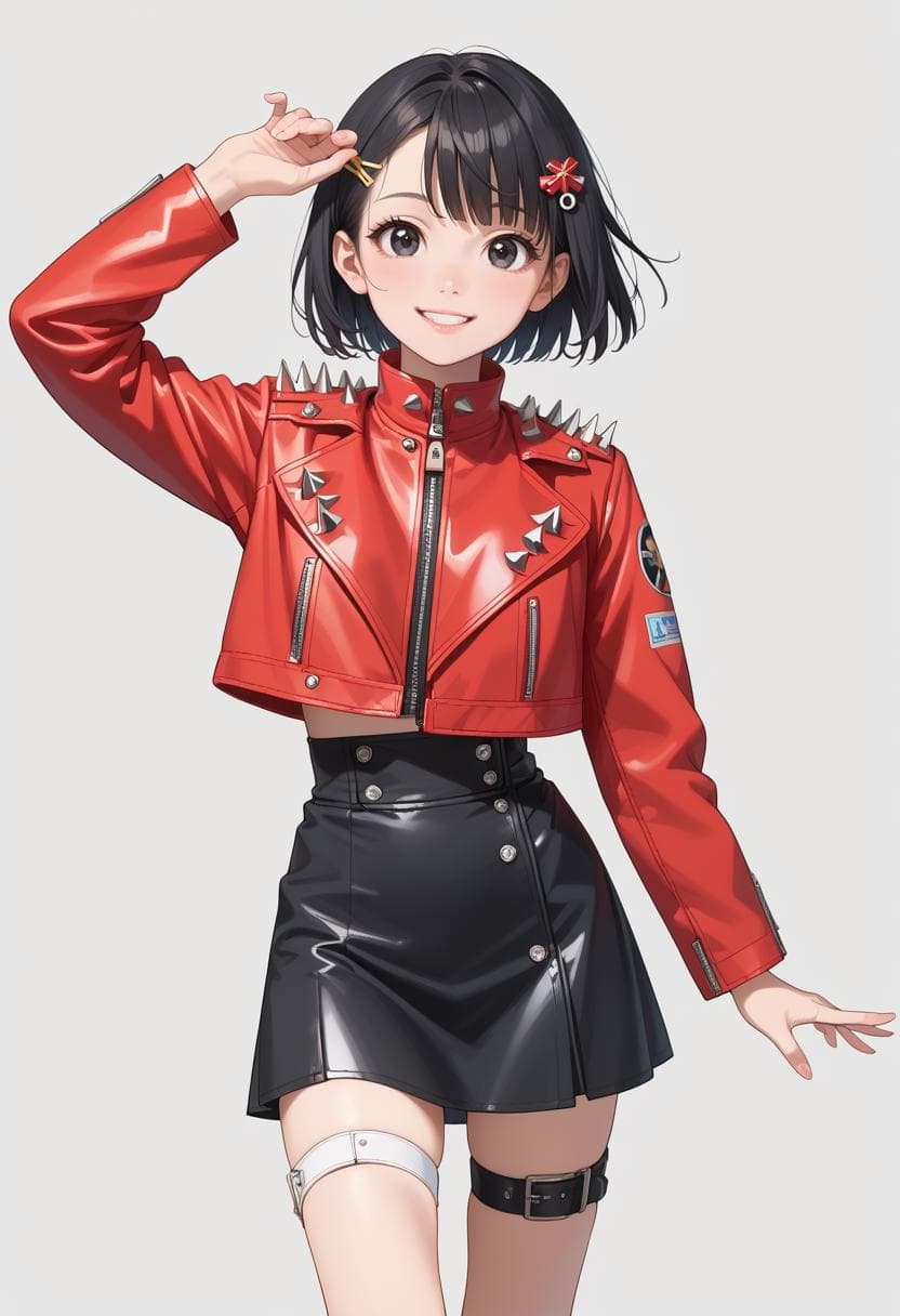 Spiked Leather Jacket - Image 2