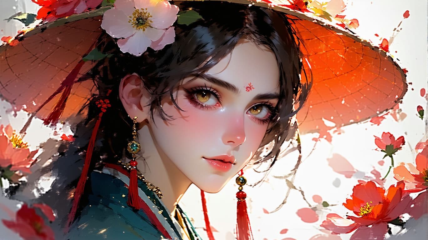 AI generated: a beautiful bohemian girl, intricate, highly detailed, digital painting, pixiv, artstation, official...