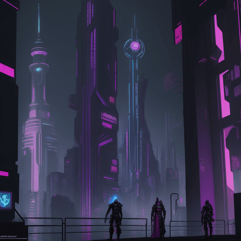 AI generated: cyberpunk theocracy