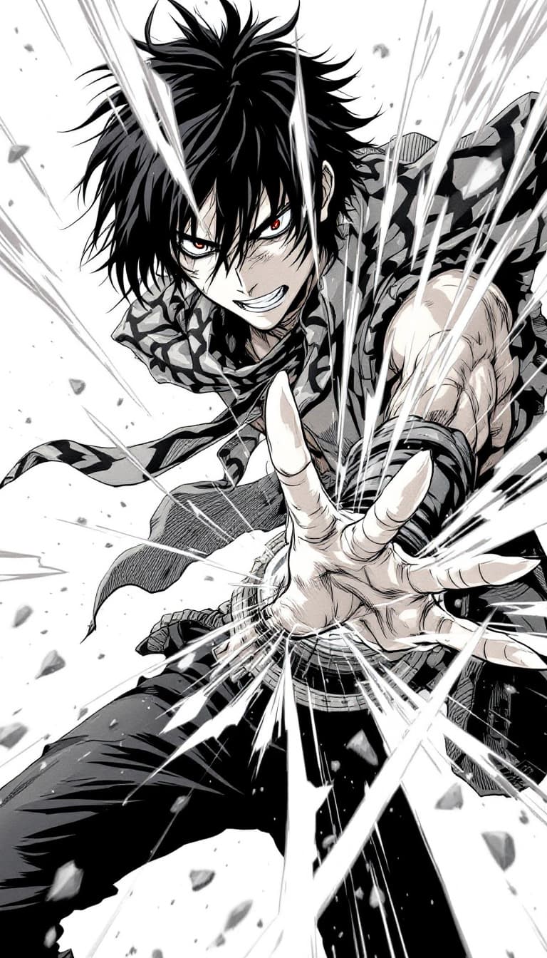 AI generated: Japanese Manga art of Eren Yeager