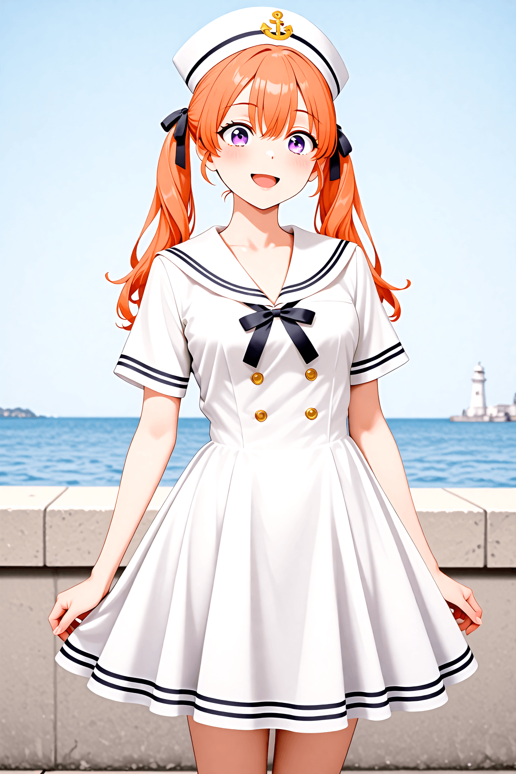Marine Ladies White Outfit - Illu
