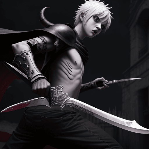 AI generated: demon boy
HD , postura con espada a ataque, si conbinar la espada al usuario