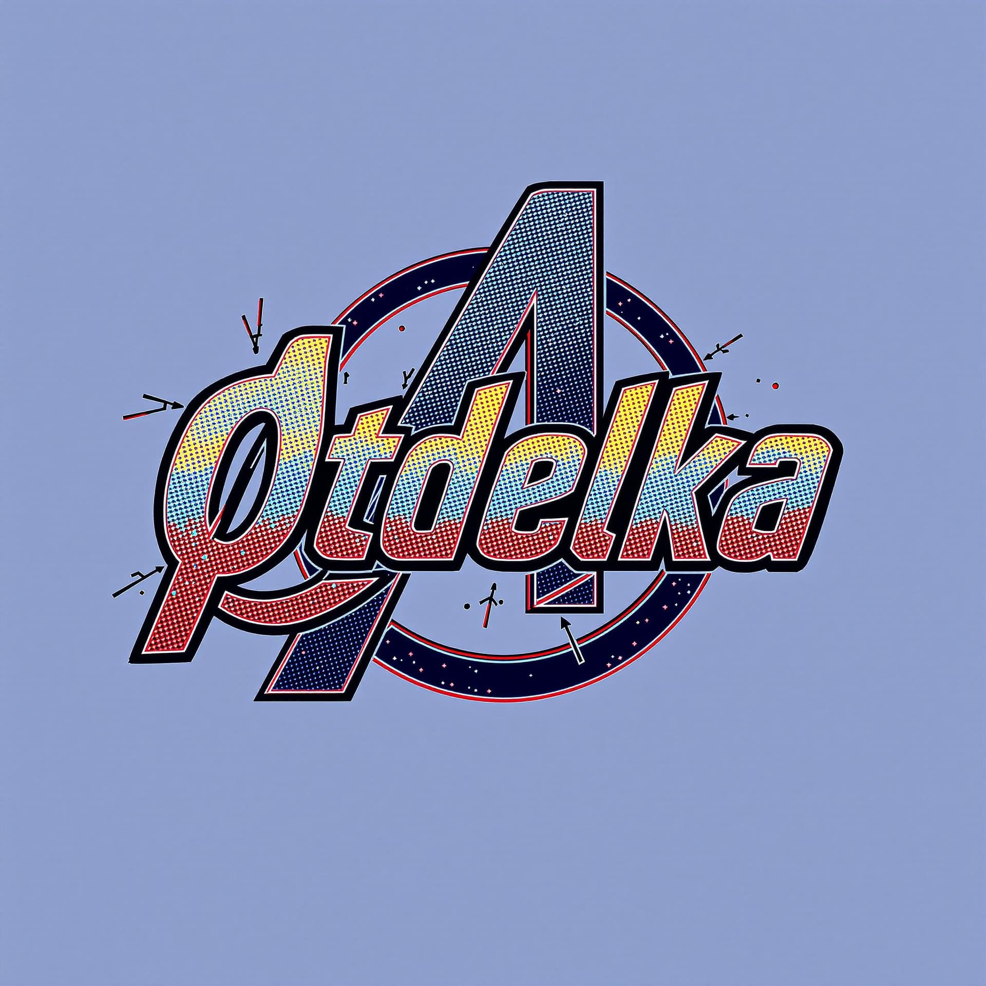 AI generated: Write "Otdelka" in the Marvel Avengers logo and colors using the font and style used for the Avenger...