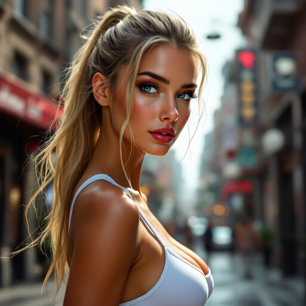 AI generated: (extremely detailed CG unity 8k wallpaper) full body portrait of the most beautiful fitness girl in ...