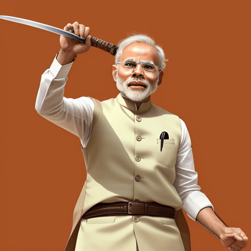 AI generated: narendra modi and yogiji killed
 rahul gandhi with sharp swords