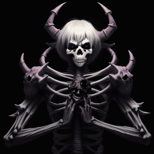 AI generated: boris brejcha skelleton demon 