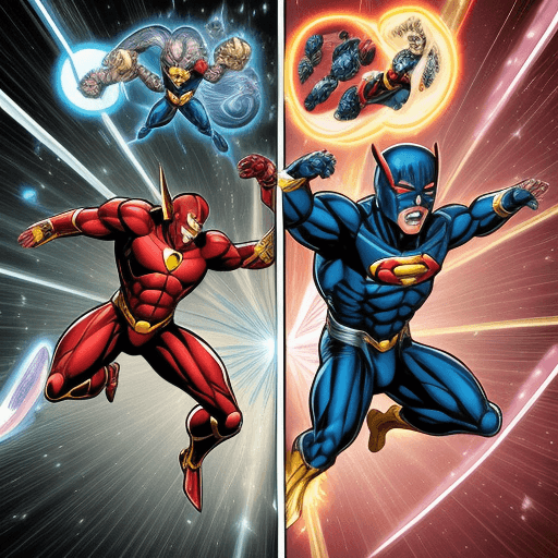 AI generated: Imagine a battle between Homelander and Omni-Man, manga style