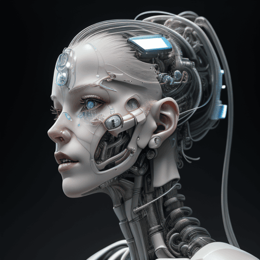 AI generated: complex 3d render ultra detailed of a beautiful porcelain profile woman andriod face,cyborg, robotic...