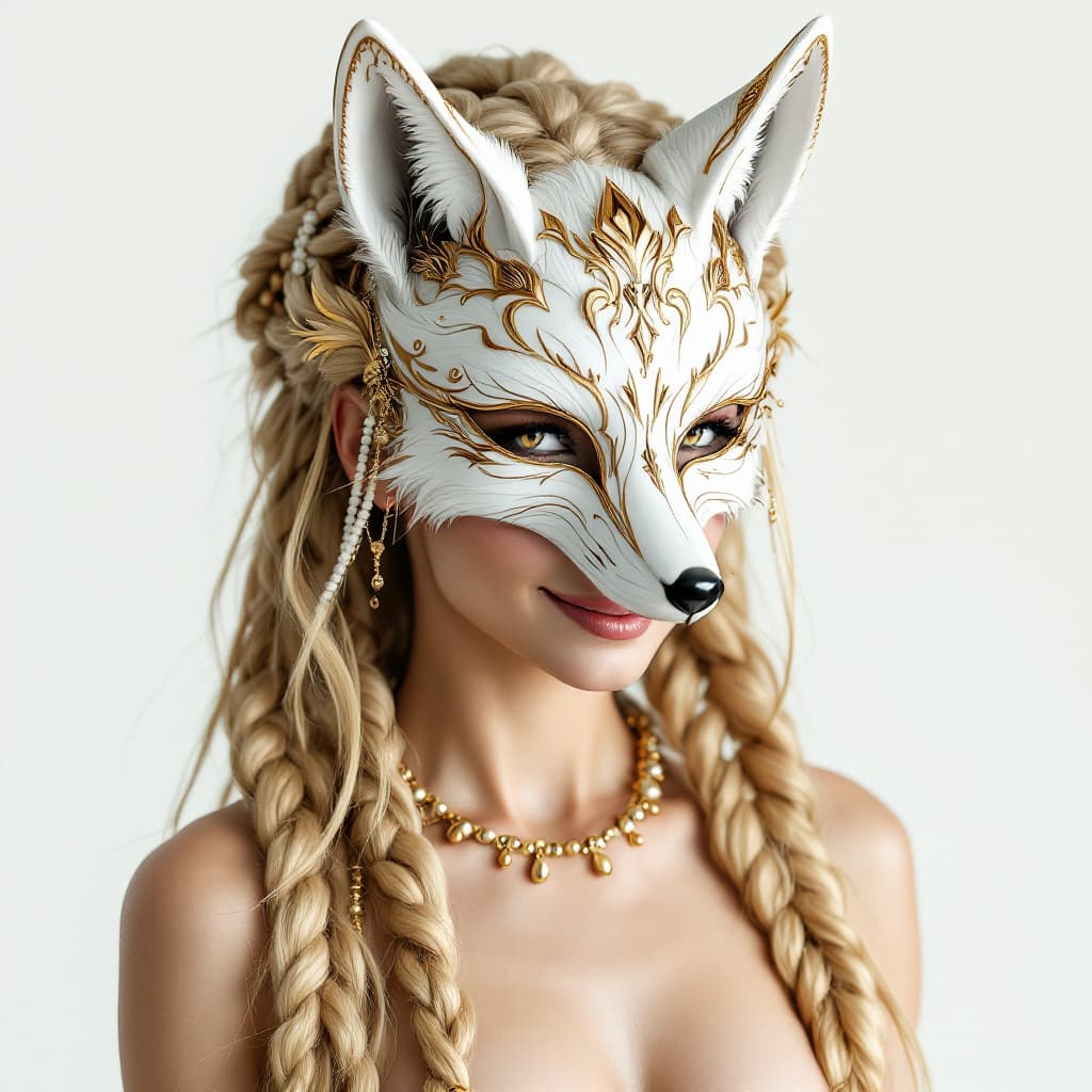 AI generated: Full length body shot. A hyper-realistic portrait of a female character with a fair skin tone and lo...
