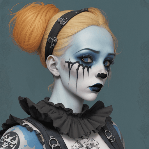 AI generated:  comics by junos koralka pg, in the style of pastel goth, light sky-blue and amber, filippino lippi,...