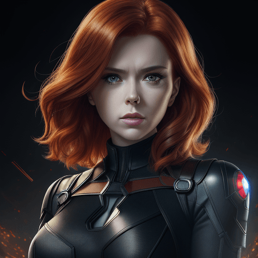 AI generated: (best quality, master:1. 5) 16k HDR, Marvel Entertainment Art by, Black Widow (AKA Natalia "Natasha"...