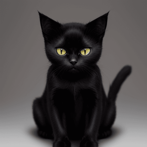 DreamShaper prompt: a black cat