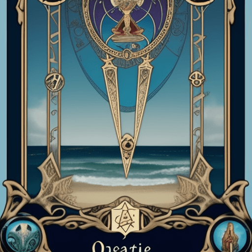 AI generated: Tarot in the oceanside