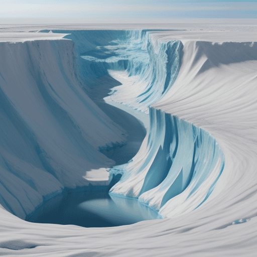 AI generated: global warming,melting glacier,abnormal climate,Collapse,evacuation