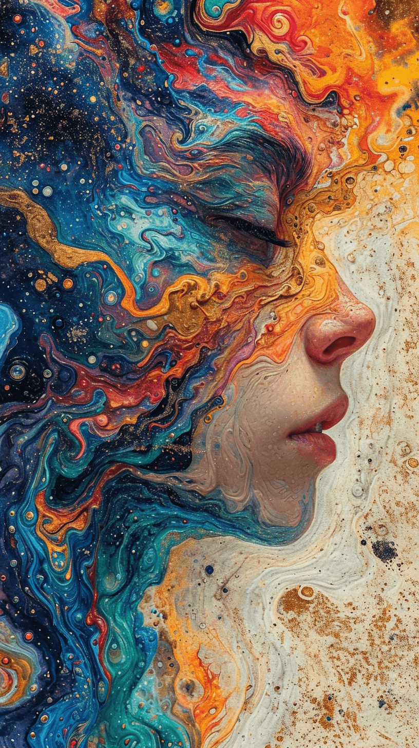 AI generated: digitally creative psychedelic collage, in the style of sam guay, colorful explosions, serge marshen...