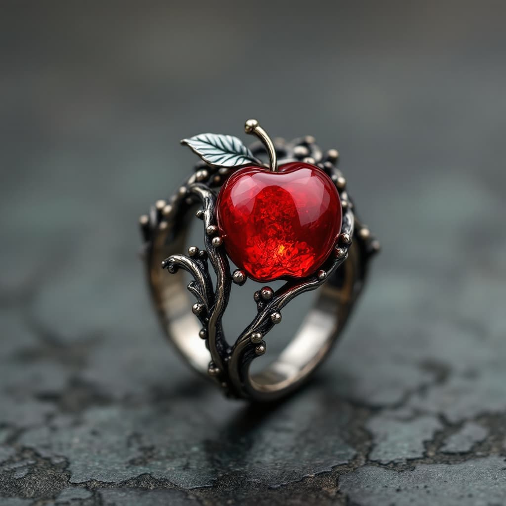 AI generated: High resolution photography A modern and minimal ring that turns into a bracelet, changeable, inspir...