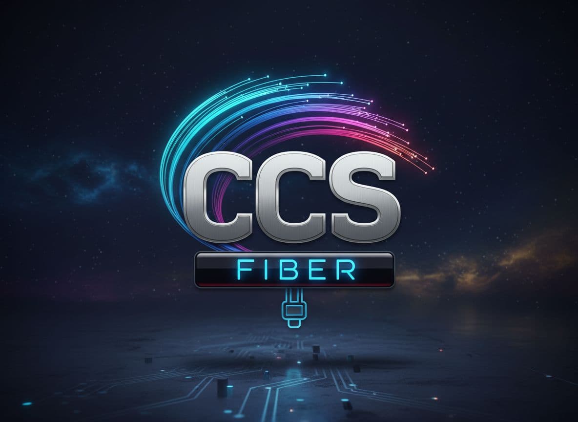 AI generated: create anew crisper cleaner futuristic logo for a fiber optic company using the uploaded image as a ...