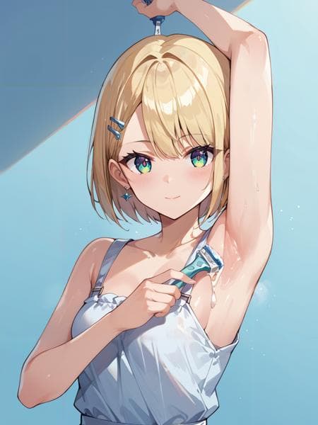 腋毛剃り/shaving armpits hair