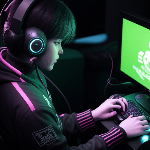 AI generated: Gaming web3. Not persons. videogame room. Metaverse.



















