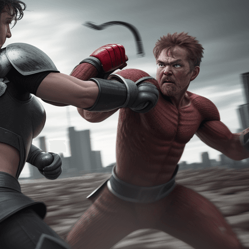 AI generated: Homelander fight  , 4 k , ultra HD 