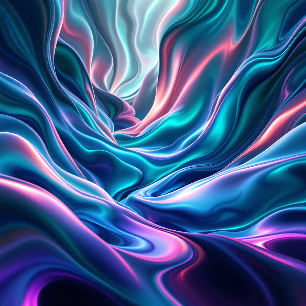 AI generated: Futuristic fluid abstract design with dynamic movement, inspired by organic waves and liquid motion....