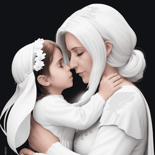 AI generated: Generar una imagen con fondo de color blanco con la siguiente frase: "El amor de madre no conoce lím...
