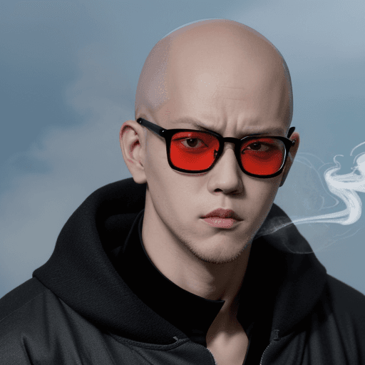 AI generated: An anime-style image of Jujutsu Kaisen, with only one protagonist. The protagonist is a bald young m...