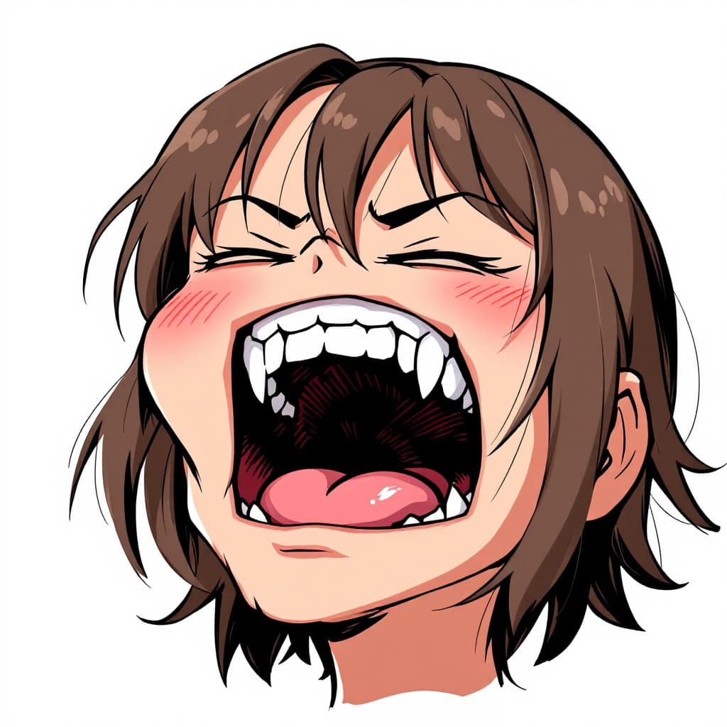 AI generated: Describe an ahegao face in detail, incorporating its key characteristics, expressions, and cultural ...