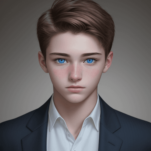 AI generated: Craft a photorealistic portrait of a young male exuding sencerity and innocense (he should have smoo...