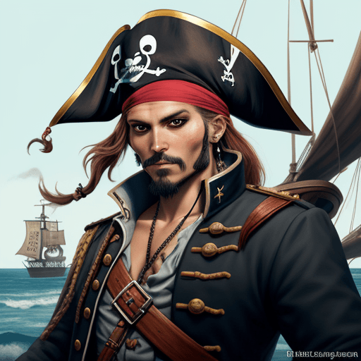 AI generated: pirate captain, art concept