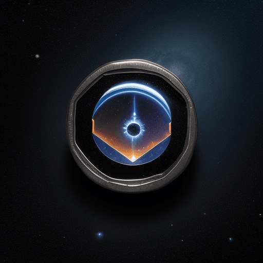 AI generated: A coin in the deep space
