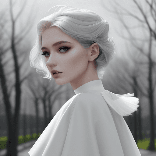 AI generated: beauté mode, fashion vogue, editor, make up, (photo pleine longueur:1.4), nuage doux formes boules, ...