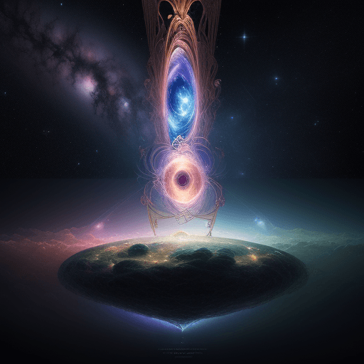 AI generated: symphony of the universe, visualize an epic scene depicting the harmony of the cosmos