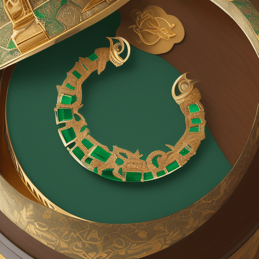 AI generated: Create a detailed conceptual design highlighting luxury emerald products designed for the Chinese ma...