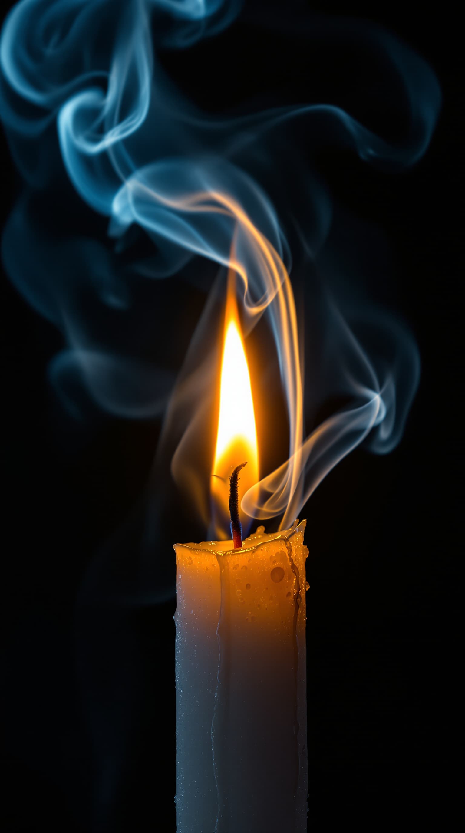 AI generated: **"The Last Flame"** – A mesmerizing macro shot captures the fleeting moment between light and darkn...