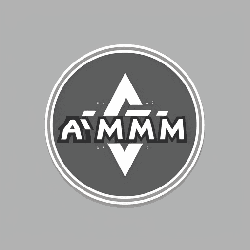 AI generated: flat vector logo for Aram sanat company,design,logo design color blur and gray