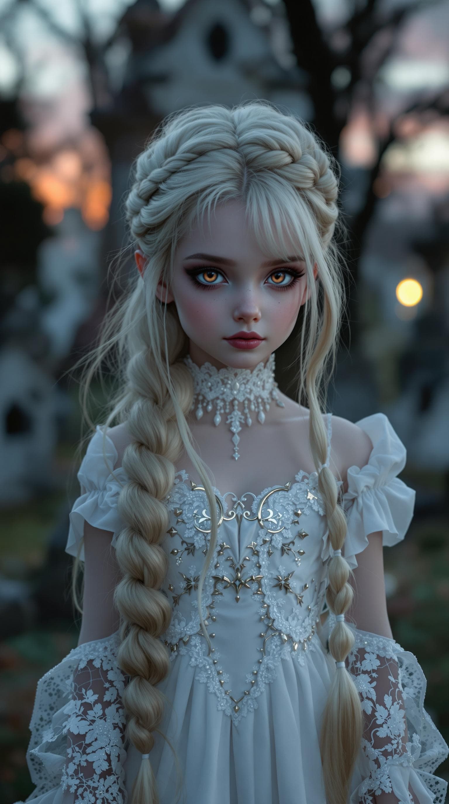 AI generated: a professional photo of a exceptionally of the most beautiful Russian vampire girl in the world, (ag...
