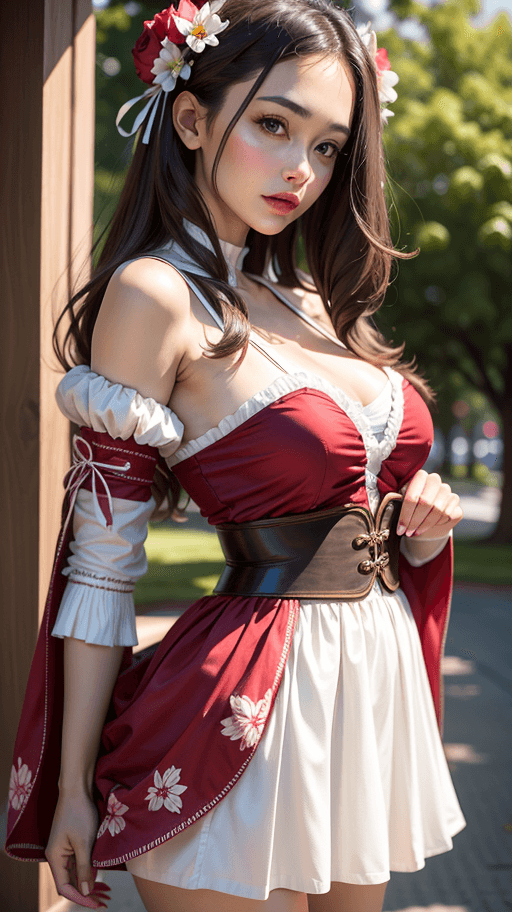AI generated: (masterpiece, best quality:1.3), ((with professional makeup)), (natural breasts), ((a beautiful youn...
