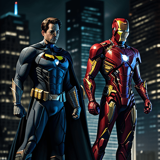 AI generated: In this universe, the worlds of DC and Marvel, as well as other iconic franchises such as Watchmen, ...