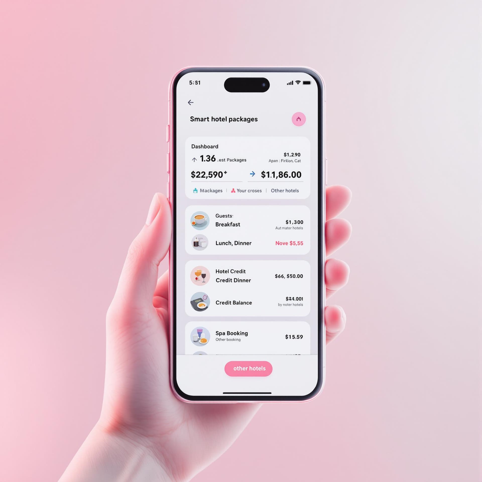 AI generated: Create an image for Smart Technology: Futuristic interfaces (e.g., a digital hotel guest app with an...