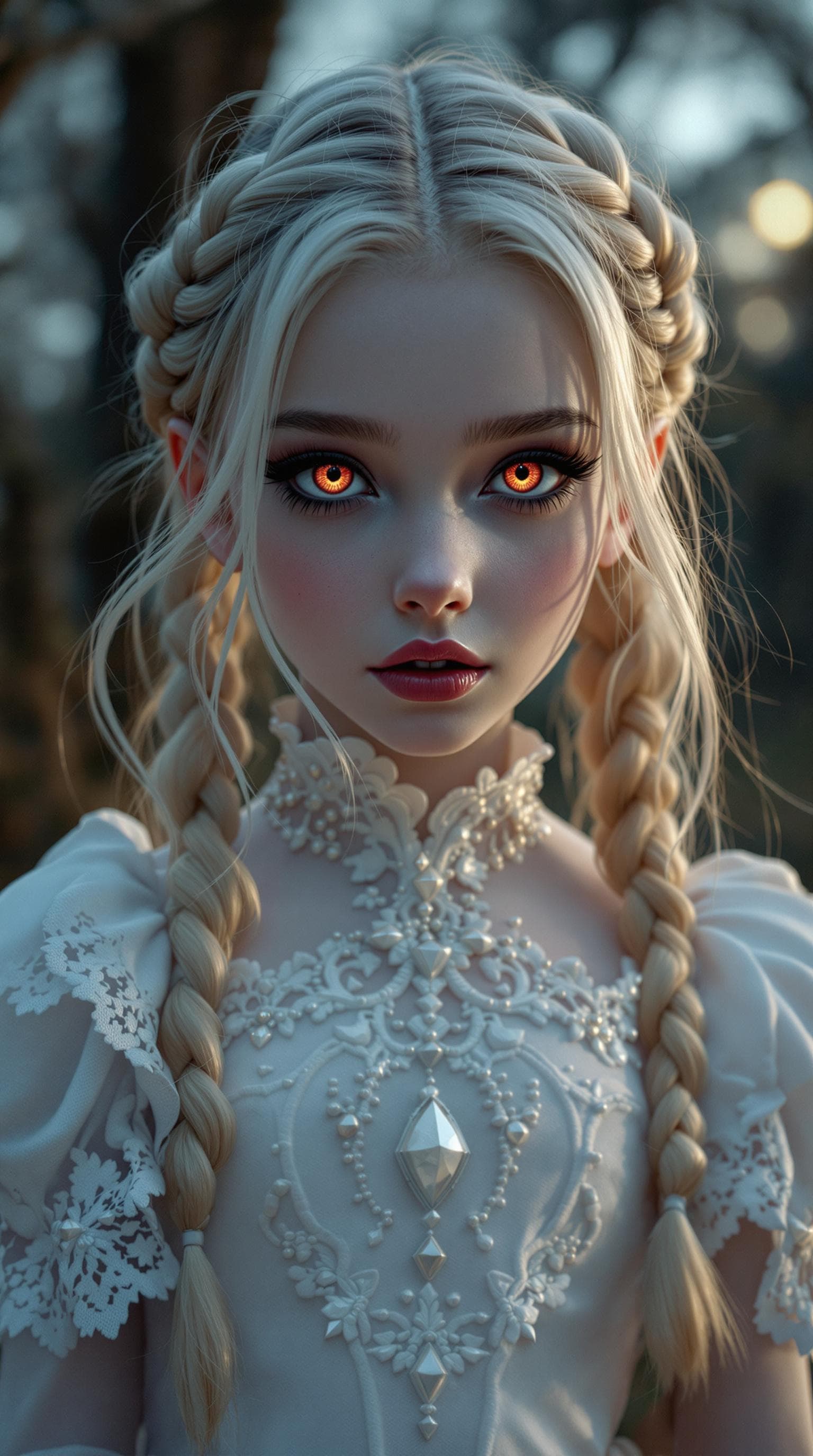 AI generated: a professional photo of a exceptionally of the most beautiful Russian vampire girl in the world, (ag...