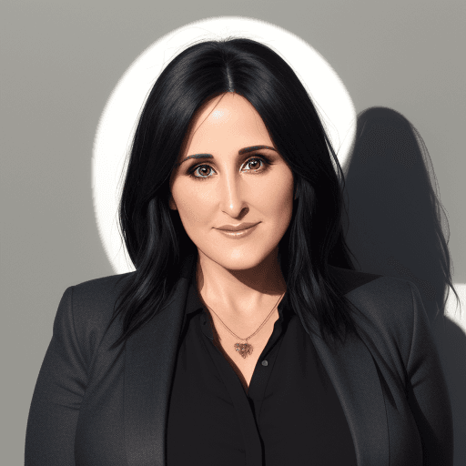 AI generated: ricki lake, jaw, face, shadow, black hair